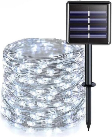 Lanzhong Home Decoration Solar LED Lichterkette Outdoor für Garten und Weihnachtsfeier, 32m, 300 LEDs, Weiß, Wasserdicht IP65