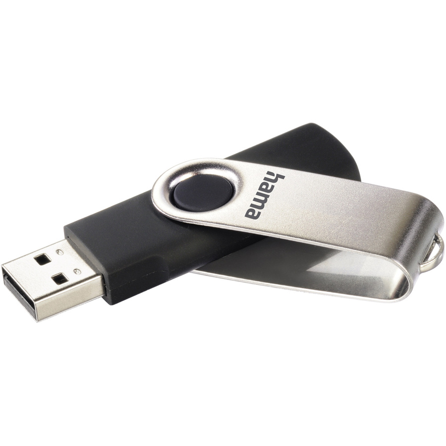 Hama USB-Stick Rotate USB 2.0 mit 8 GB in Schwarz/Silber - Bild 2