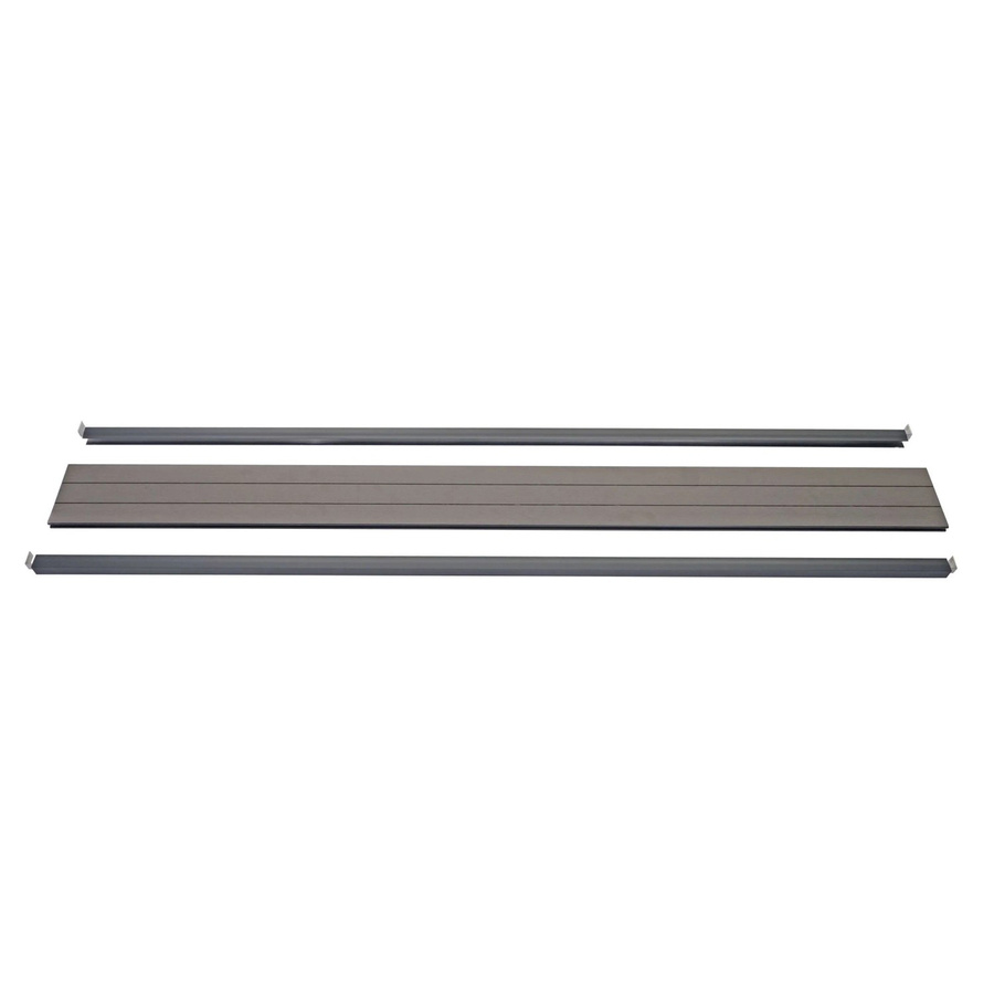 MCW Abschluss-Set für WPC-Sichtschutz Savoie mit Abschlussprofil Windschutz und WPC-Pfosten, Farbe: Grau, Höhe: 180 cm - Bild 2