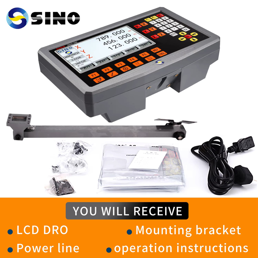 SINO SDS2-3VA Digitales Anzeigekit mit KA35-Glas-Linearskala-Encodern für 2-Achsen- und 3-Achsen-DRO an Drehmaschinen, Schleifmaschinen und Fräsmaschinen - Bild 4