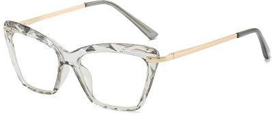 Vintage Katzenaugen Korrektionsbrille Damen, Vollrand, Edelstahl, transparent - Bild 1