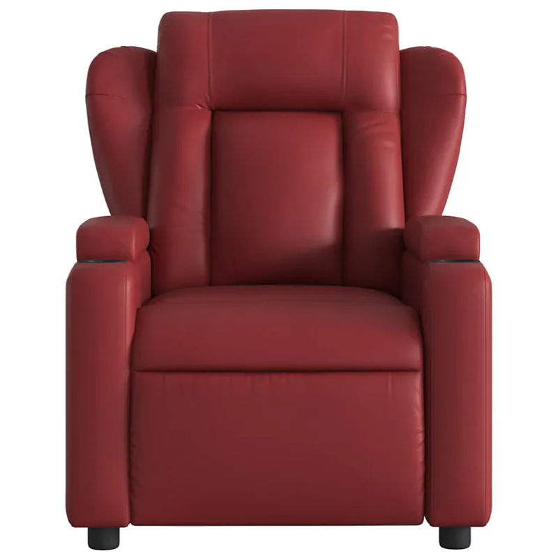 Vidaxl Klappbarer Massagesessel Relaxsessel in Weinrot mit Kunstlederbezug im modernen Design - Bild 7
