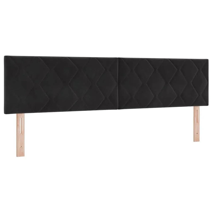 vidaXL Kopfteil aus Samt in Schwarz mit geometrischem Design, Breite: 180 cm - Bild 2