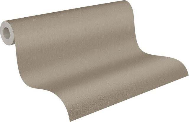 A.S. Création Vliestapete Terra Uni in Braun und Grau, B/L: 53 x 1005 cm - Bild 1
