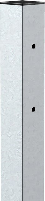 Anschlagpfosten Madrid für Einzeltor aus verzinktem Stahl in Silber, zum Einbetonieren, Durchmesser: 6 cm, Höhe: 135 cm - Bild 1