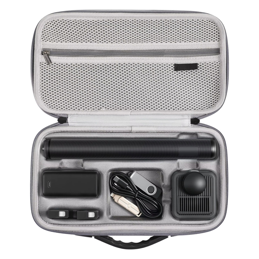 STARTRC TECH Tragetasche für GoPro Max 2 in Grau, Aufbewahrungs- und Reisetasche für Zubehör wie Dual-Akkuladegerät und 1,2m Verlängerungsstange - Bild 6