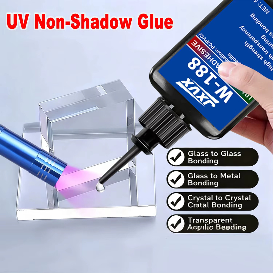 LOOLIFL UV-Klebstoff W-188 transparent, 50 g hochfester Kleber zum Kleben und Verschweißen von Glas, Metall, Keramik und ABS-Materialien - Bild 3