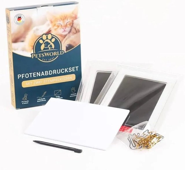 Petsworld Pfotenabdruck-Set für Babys und Haustiere in Multicolour - Bild 1