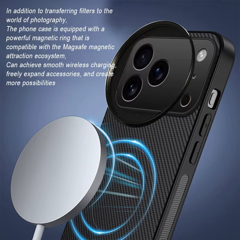 OBKEY 4-in-1 Filterset mit 58 mm Objektivfiltern CPL ND UV Star und magnetischer kabelloser Lade-Telefonhülle für iPhone 17 Pro und iPhone 17 Pro Max in Schwarz oder Grau - Bild 4