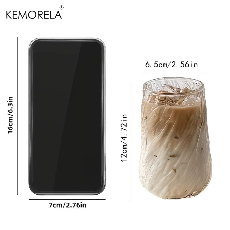 KEMORELA Glas-Tumbler mit rotierendem Streifen-Design, transparent, B/T/H: 6,0 x 6,5 x 12,0 cm - Bild 5