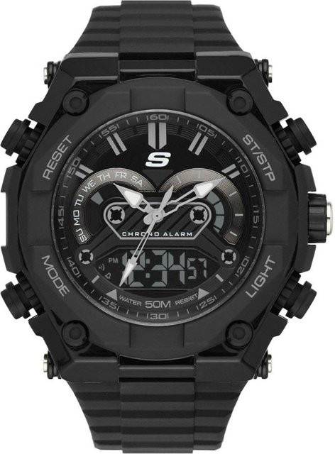 Skechers Armbanduhr, Analog-Digital, Kunststoff, Schwarz, Herren - Bild 1