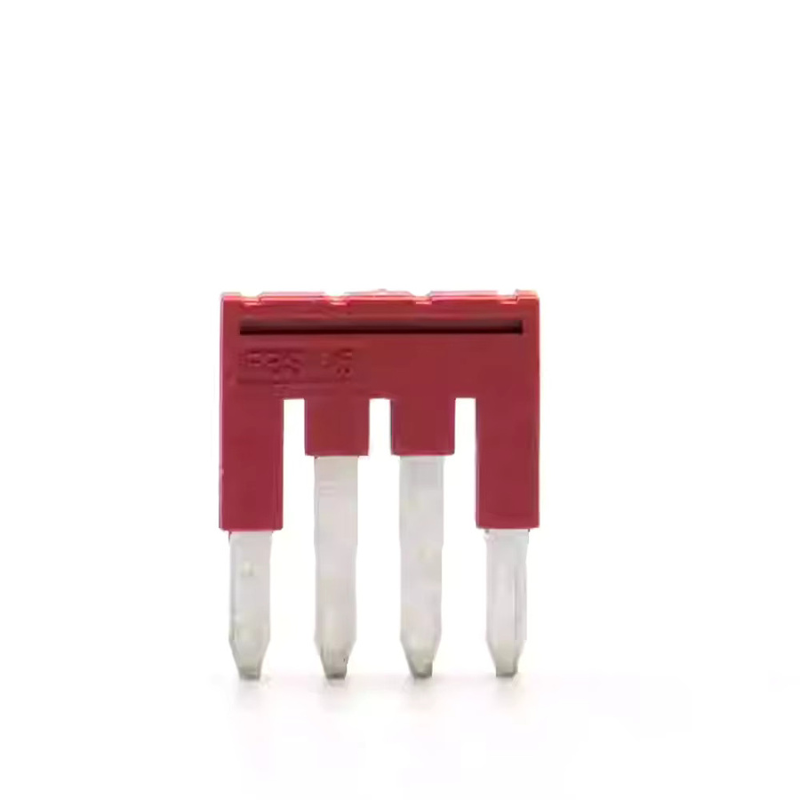 5 Stück FBS10-5 Jumper Sitz DIN-Schienenklemmenblock Zubehör Plug-In-Brücke für elektrische Klemmen in Rot - Bild 2