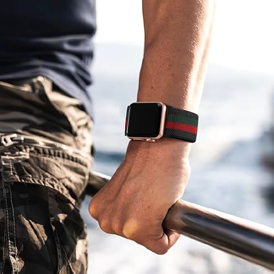 Uhrenarmband Samsung Galaxy Watch, geflochtenes elastisches Sportarmband, Textil/NATO, Unisex - Bild 3