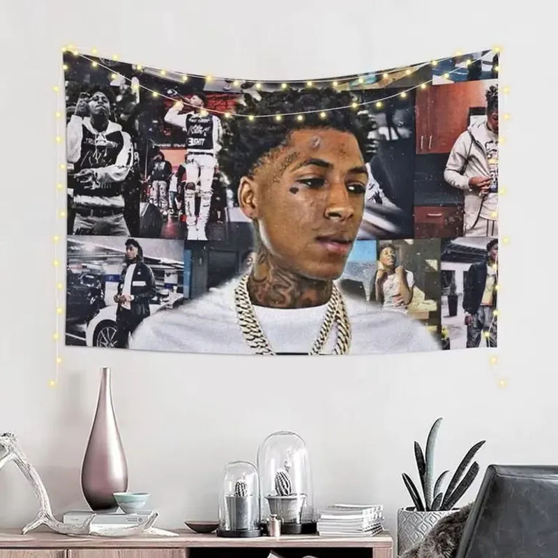 VIKAMA Wandteppich YoungBoy Never Broke Again Hip-Hop-Rapper Porträt, mehrfarbig, Textil, B/H: 60 x 40 cm - Bild 3