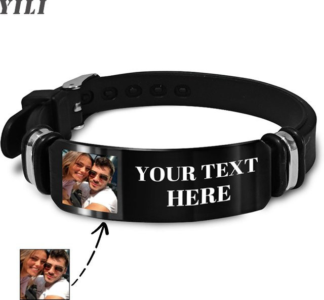 XCL ID-Armband Silikon, Schwarz, Unisex - Bild 1