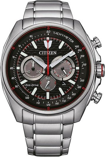 Citizen Chronograph, Solar, Edelstahl, Schwarz, 44,8 mm, Herren - Bild 1