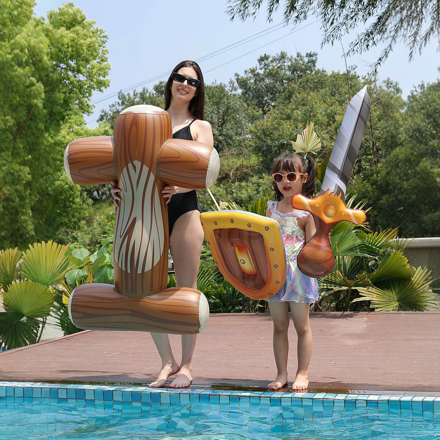 CatXaa Schwimmschild Schwert-Design, Aufblasbares Reittier, Wasserspiel - Bild 3