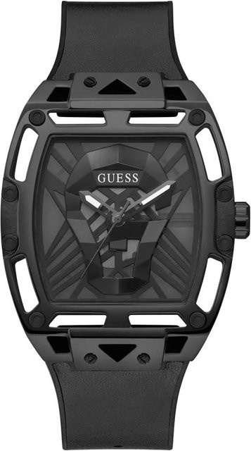 Guess Armbanduhr, Quarz, Edelstahl, Silikon, Schwarz, Herren - Bild 1
