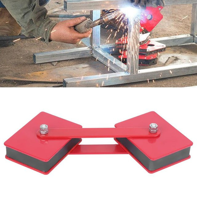 Aimo Schweißmagnet Verstellbarer Magnetischer Positionierer und Locator aus Edelstahl in Grau und Rot - Bild 1