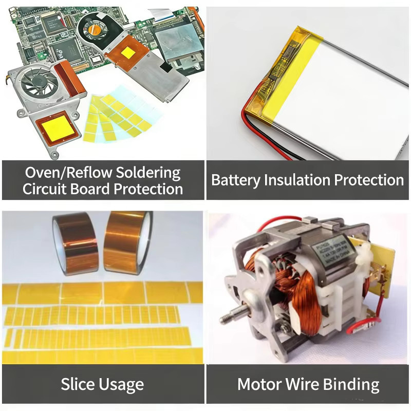 Kapton-Klebeband Polyimid-Klebeband elektrisch isolierend und hitzebeständig für die Leiterplattenisolierung, Länge: 33 m, Breite: 3–50 mm - Bild 6