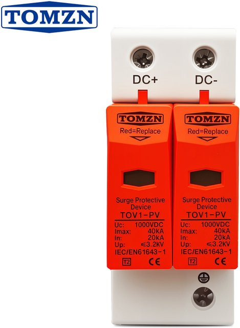 TOMZN SPD DC Überspannungsschutz für PV-Anlagen 1000V 800V 600V 500V 10kA bis 40kA Niederspannungs-Ableitergerät - Bild 1