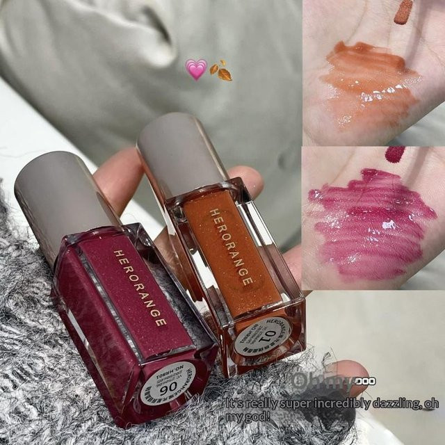 HERORANGE Lip Glaze Sparkling Mirror Lip Gloss, schimmernd, Unisex - Bild 1