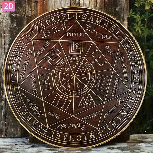 CIFBUY Vintage Erzengel Michael Metall-Wandkunst als dekorative Plakette für deine Heimdekoration, B/H: 20 x 20 cm - Bild 1