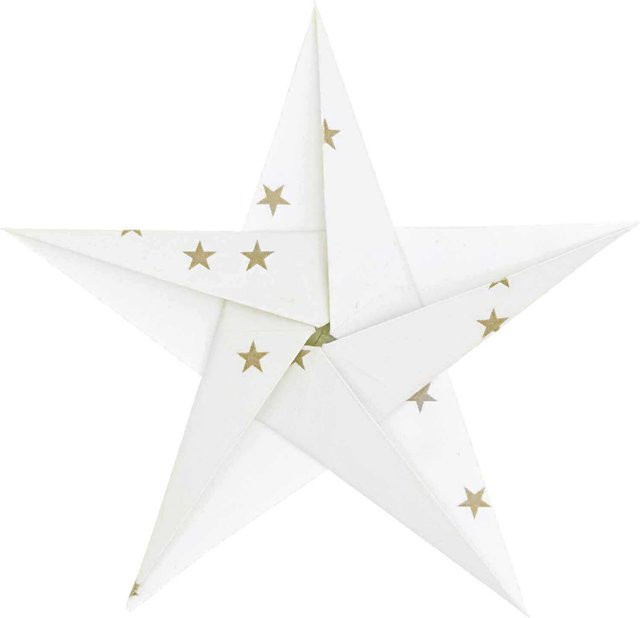 Rico Design Paper Poetry Bascetta Origamipapier Weiß-Gold, B/B: 20 x 20 cm - Bild 1