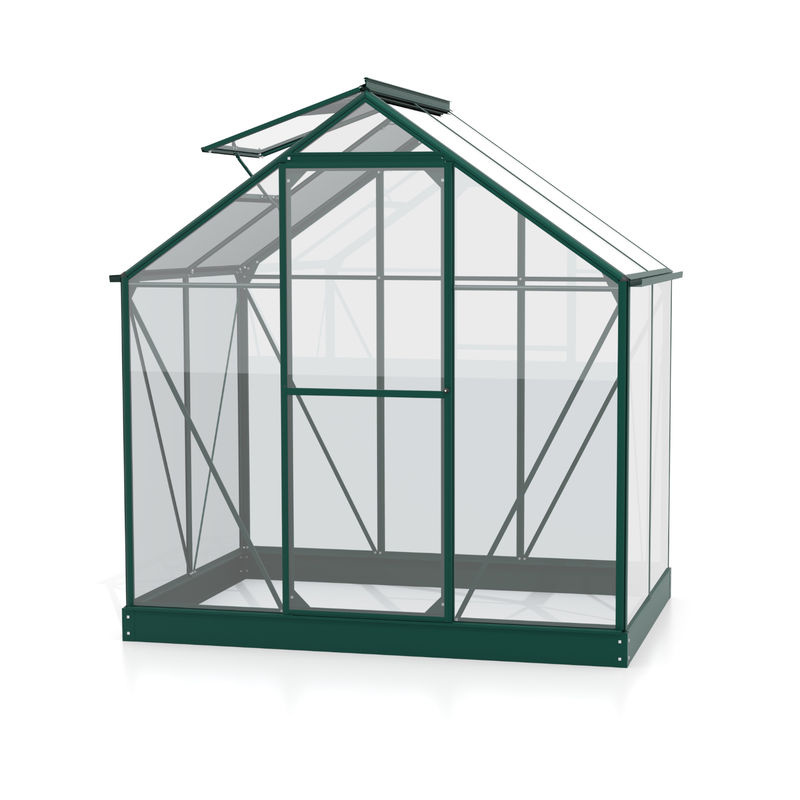 Vitavia Gewächshaus Triton 2500 in Smaragdgrün mit Stahlfundament und 3 mm ESG-Glas, 2,5 m² - Bild 3