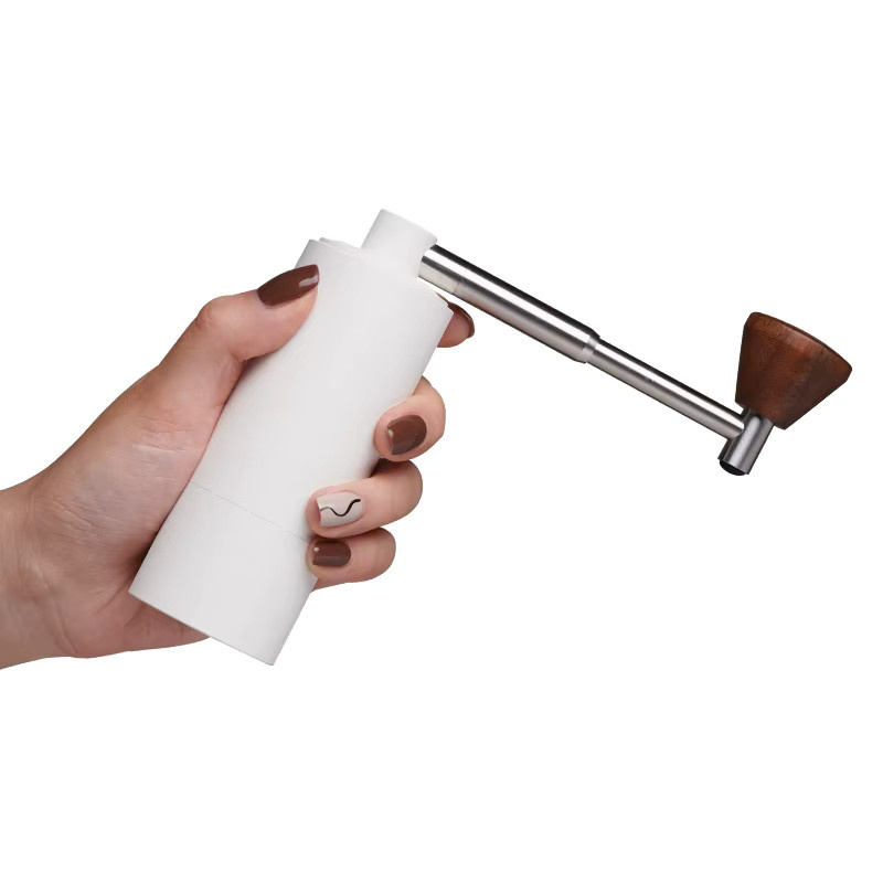 TIMEMORE Nano3 Manuelle Kaffeemühle in Weiß mit klappbarem Griff als tragbare Reise-Handmühle für Espresso und Pour Over - Bild 4