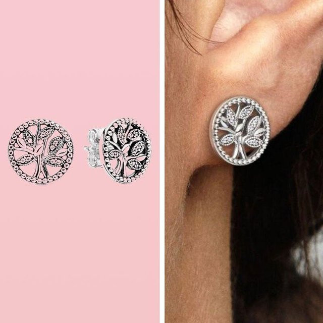 YIRAN Jewelry Ohrstecker 925 Sterling Silber, brown, Damen - Bild 1