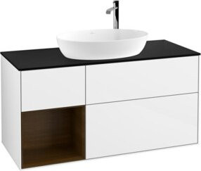 V&B Waschtischunterschrank Finion Wandbeleuchtung Weiß Lackiert B/T/H: 120 x 50,1 x 50,1 cm - Bild 1