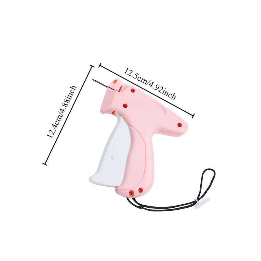 Micro-Mini-Nähpistole für Kleidung in Pink mit 6 Nadeln und 1000 Befestigungselementen als Quilt- und Saumwerkzeug - Bild 2