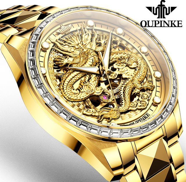 OUPINKE Armbanduhr, Automatik, Wolframstahl, Diamant, Herren - Bild 1