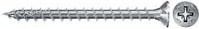 Fischer Power-Fast II Spanplattenschrauben mit Senkkopf, Durchmesser: 4,5 mm, Länge: 16 mm, Pozidriv, Stahl galvanisiert, Silber - Bild 1