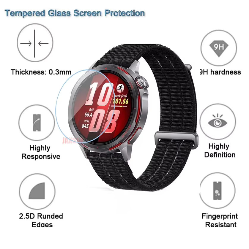 Displayschutzfolie Glas für Huawei Watch GT Runner 2, 2-6 Stück - Bild 3