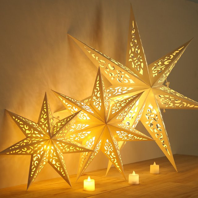 Wayfun Hohler Stern-Hängeanhänger in Gold für Ramadan, Weihnachten und Neujahr - Bild 1