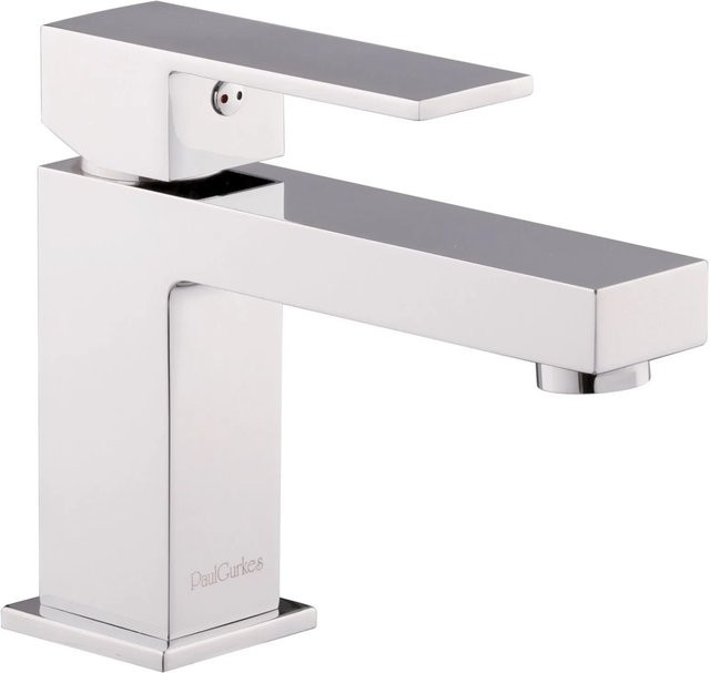 PaulGurkes Design Waschtischarmatur Eckig in Chrom, Einhebelmischer für das Badezimmer - Bild 1