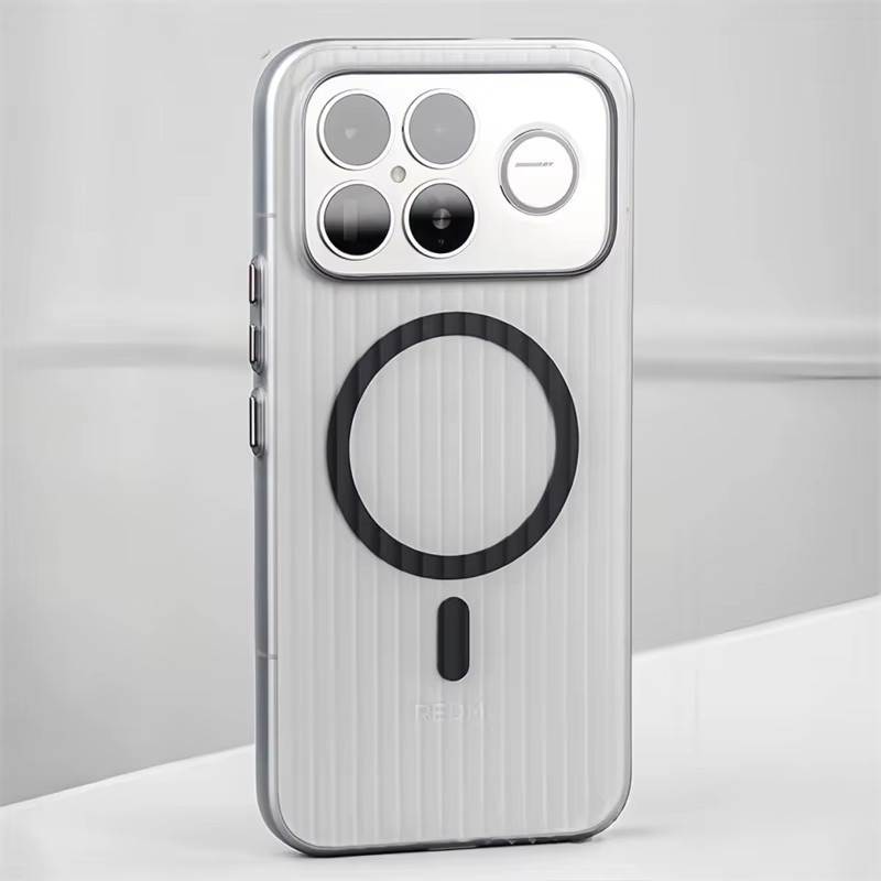 Matte transparente MagSafe Hartschale mit Gepäckstreifen Slim Cover für Xiaomi Poco F7 F8 Ultra X7 X6 Pro 15T Pro 17 Redmi K90 Pro Max - Bild 2