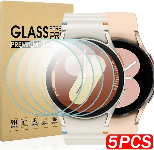 Samsung Displayschutzfolie Glas, Galaxy Watch 3 4 5 6 7 Classic 42/46mm 40/44mm - Bild 1