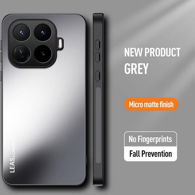 Mooshion AG Matt Handyhülle mit magnetischer Metall-Rückseite für Xiaomi 13T Pro, 14, 15T Pro und 17T Pro in Grau - Bild 1
