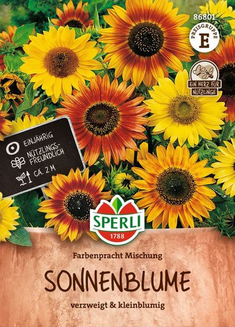 SPERLI Sonnenblumen-Samen Farbenpracht Mischung, gelb und mehrfarbig - Bild 1