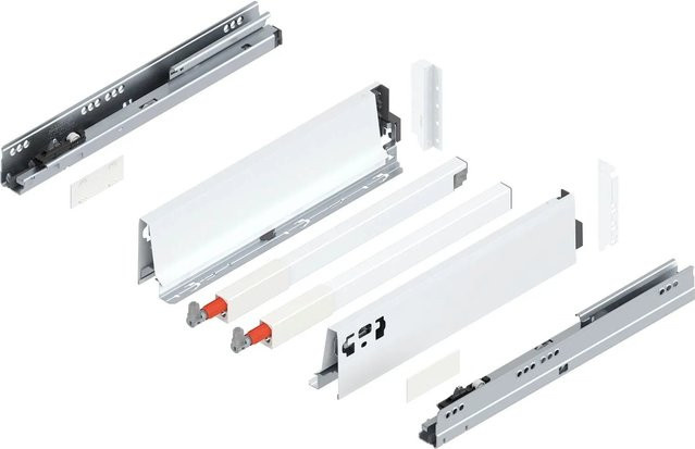Blum C-Reling Tandembox antaro Vollauszug Seidenweiß 1 Paar, Auszugslänge: 350 mm, Tragkraft: 30 kg - Bild 1