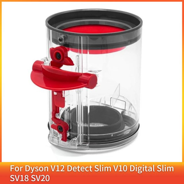 Dyson Ersatz-Staubbehälter für V12 Detect Slim, V10 Digital Slim, SV18 und SV20 Akku-Staubsauger in Grau und Transparent - Bild 1
