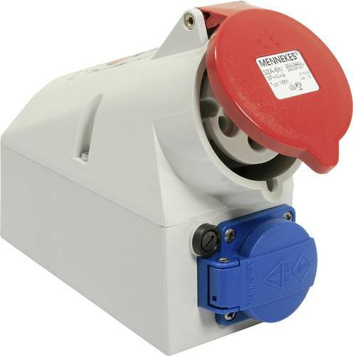 AS-SCHWABE CEE-Wanddose 32 A 400 V mit 6 h Steckdose IP44 aus Kunststoff - Bild 1