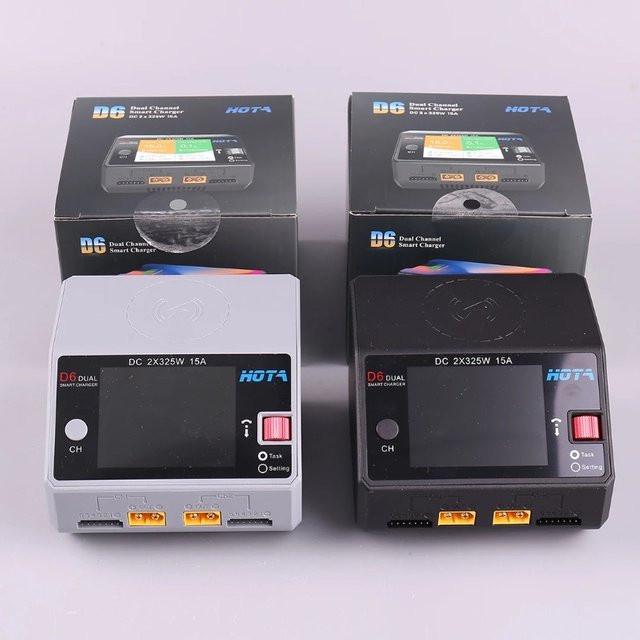 HOTA D6 DC650W 15A Dual Smart Ladegerät mit Micro-USB für 1-6S Lipo LiHV NiZn Nicd NiMH Akkus - Bild 1