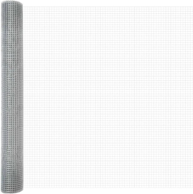 vidaXL Geschweißter Drahtzaun aus Stahl in Silber, Höhe: 1,2 m, Länge: 10 m - Bild 1