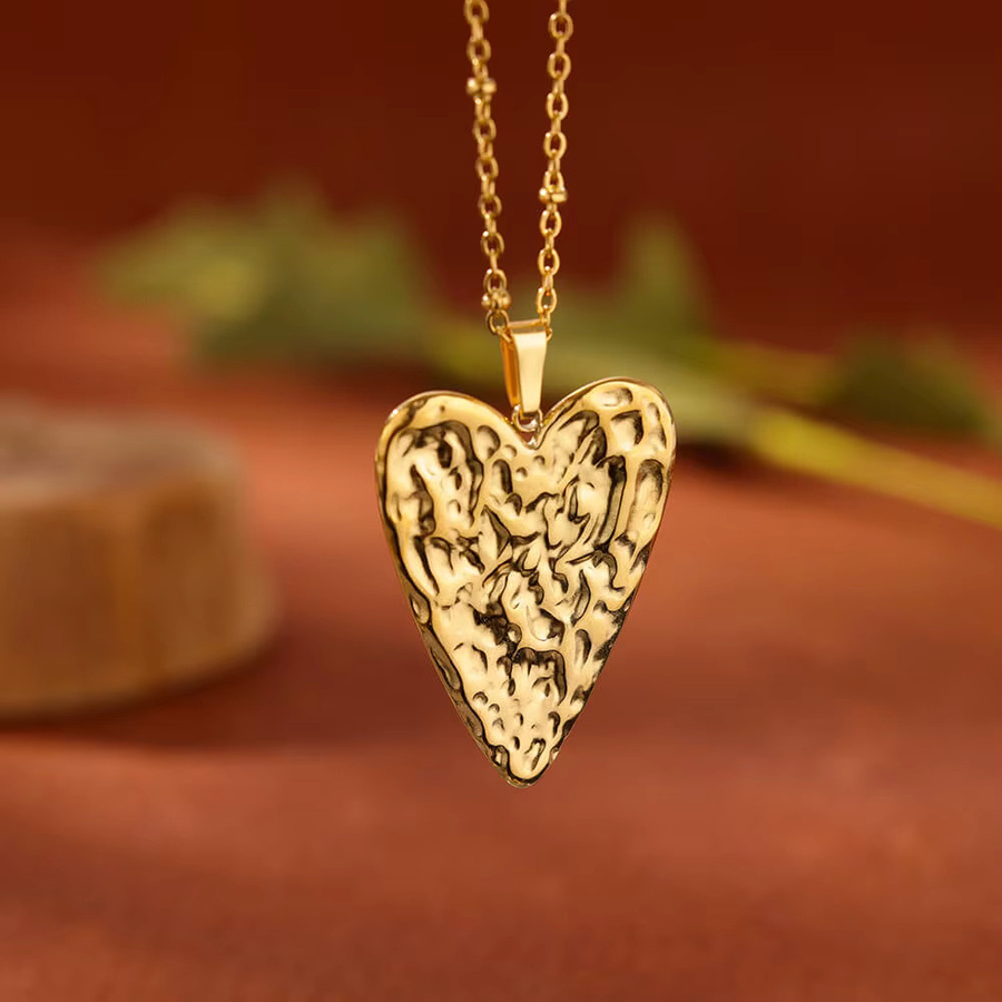 ICFTZWE Halskette mit Herz Anhänger, Edelstahl, Gold, Damen - Bild 2
