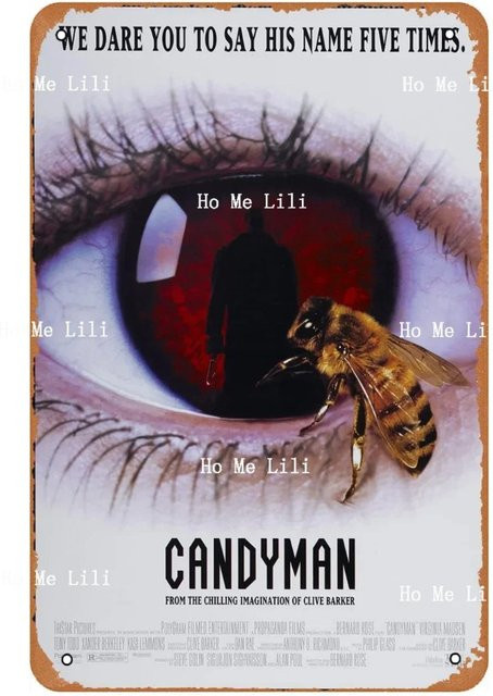 Seadlyise Candyman 1992 Filmplakat Metallblechschild im Vintage-Stil, B/H: 30 x 30 cm - Bild 1