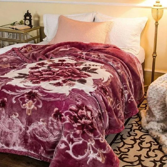 WTEMPO Korallenflaumdecke Pink, doppellagige Wolkendecke aus Fleece und Polyester, B/B: 200 x 230 cm - Bild 1
